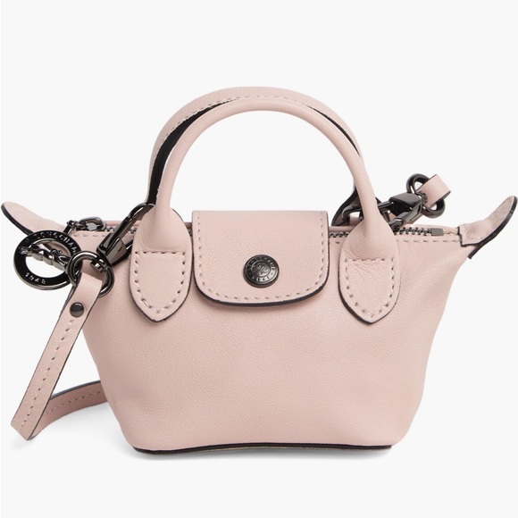 Longchamp Handbags - Longchamp Le Pliage Leather Top Handle Crossbody Bag